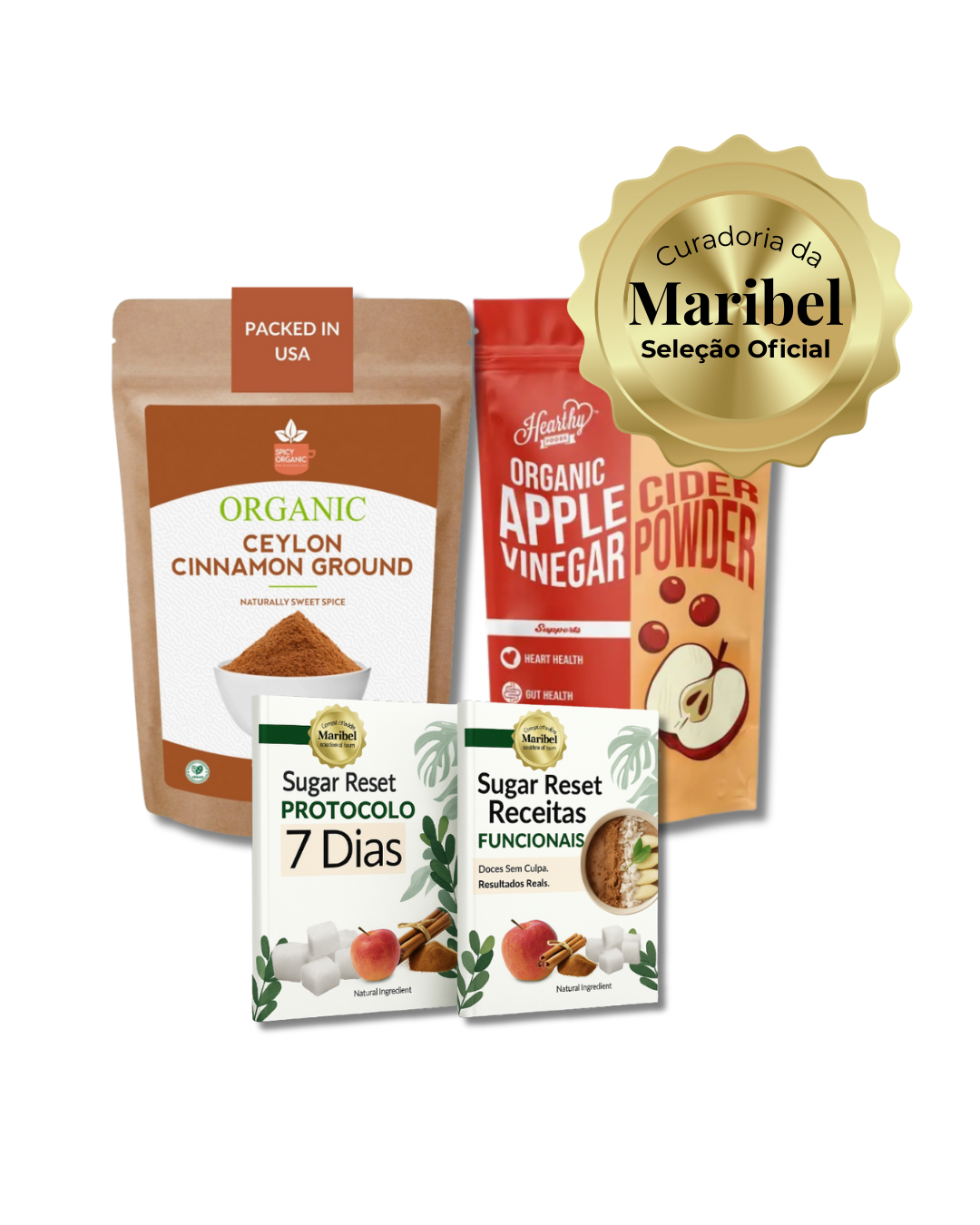 Kit Metabólico Essencial – Canela de Ceylon + Vinagre de Maçã em Pó | VitalWe