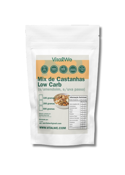 Mix de Castanhas Low Carb (s/ amendoim, s/ uva passa) 200g Vitalwe