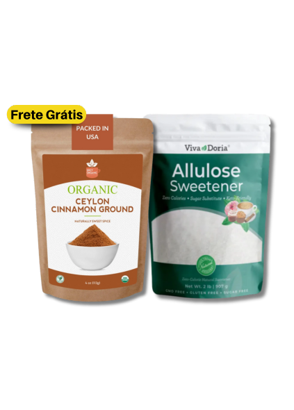 Alulose 340gr + Canela Ceylon ( Ceilão) 113gr Frete Gratis