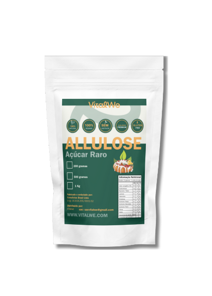 Allulose – Açúcar Raro Funcional com Zero Calorias  500g Vitalwe - Estoque Limitado - Pronta Entrega