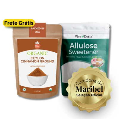 Alulose 340gr + Canela Ceylon ( Ceilão) 113gr Frete Gratis