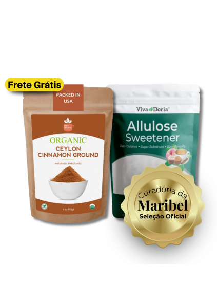 Alulose 340gr + Canela Ceylon ( Ceilão) 113gr Frete Gratis