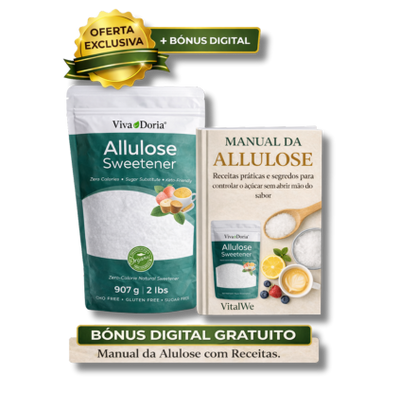 Alulose – Açúcar Raro com Sabor Real, Zero Calorias e Ação Metabólica (907g)