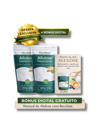Alulose – Açúcar Raro com Sabor Real, Zero Calorias e Ação Metabólica- 2 pacotes de 907g(cada)