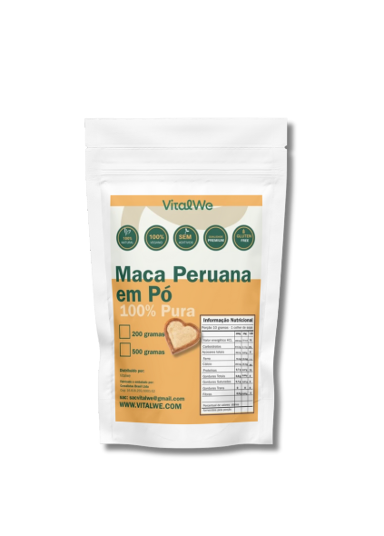 Maca Peruana  em Pó  200g (Gelatinizada) Vitalwe