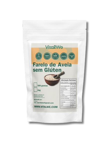 Farelo de Aveia sem Glúten 1kg Vitalwe