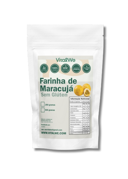 Farinha de Maracujá Sem Glúten 500g Vitalwe