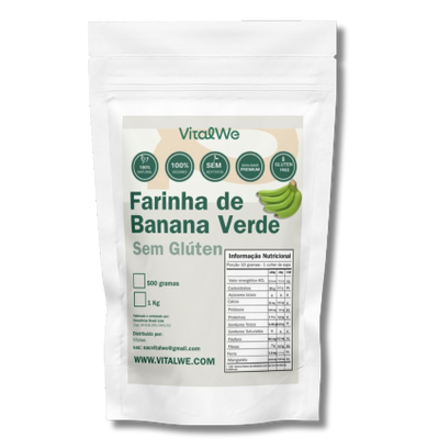 Farinha de Banana Verde 1kg Vitalwe