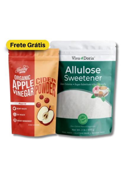 Kit Adoce Sem Culpa — Alulose 907 g + Vinagre de Maçã em Pó Orgânico 226 g | Frete Grátis