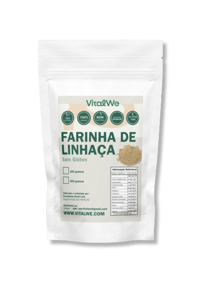Farinha de Linhaça Dourada Sem Glúten 200g Vitalwe