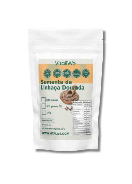 Semente de Linhaça Dourada 1kg  Vitalwe