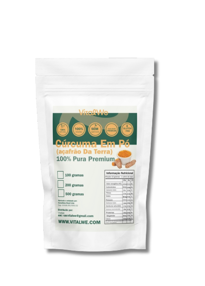 Cúrcuma Em Pó (Açafrão Da Terra) 100% Pura Premium 100g Vitalwe