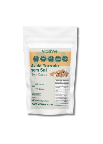 Avelã Torrada sem Sal (sem casca) 200g Vitalwe
