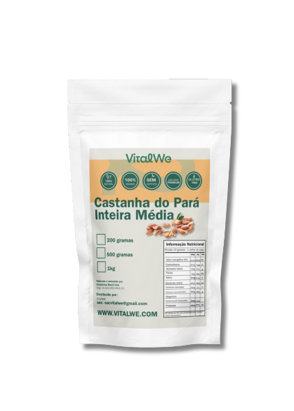 Castanha do Pará Inteira Média 1kg Vitalwe