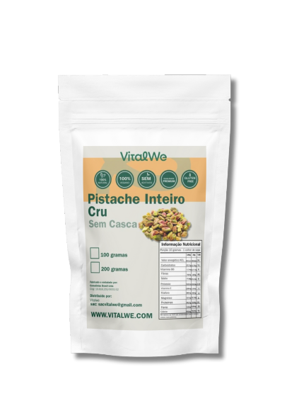 Pistache Inteiro Cru (sem casca) 100g Vitalwe