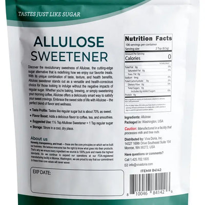 Alulose Zero Calorias Sabor Real de Açúcar 907 gramas
