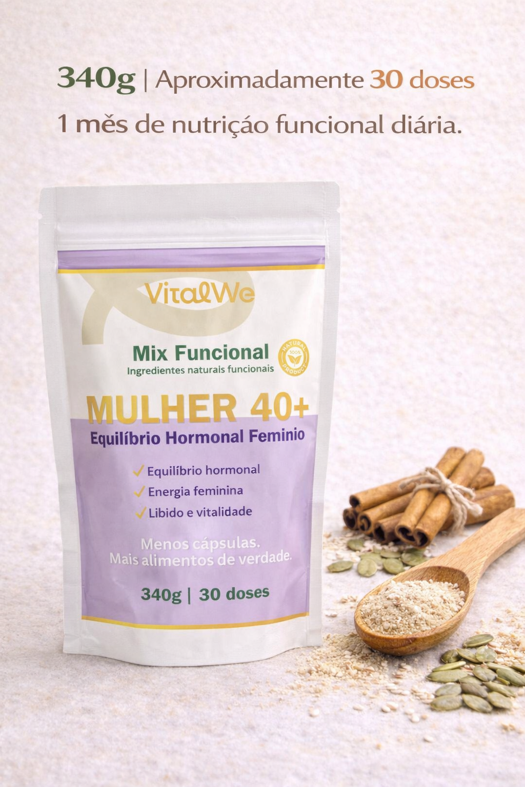 Mix Mulher 40+ VitalWe™ – Suporte Nutricional ao Equilíbrio Feminino