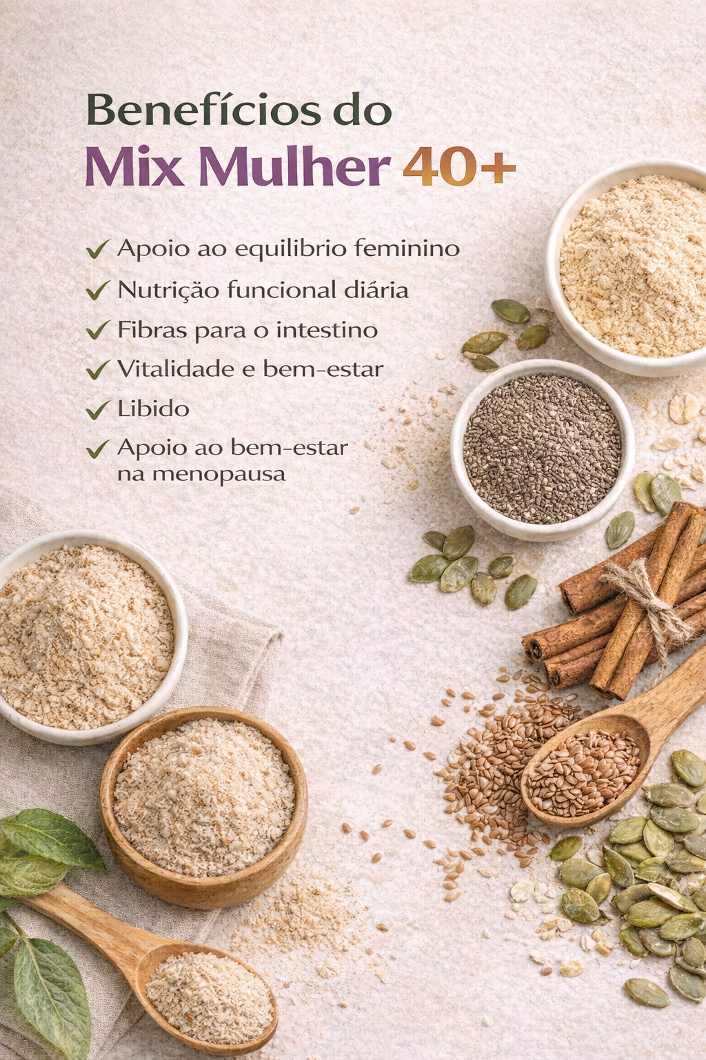 Mix Mulher 40+ VitalWe™ – Suporte Nutricional ao Equilíbrio Feminino