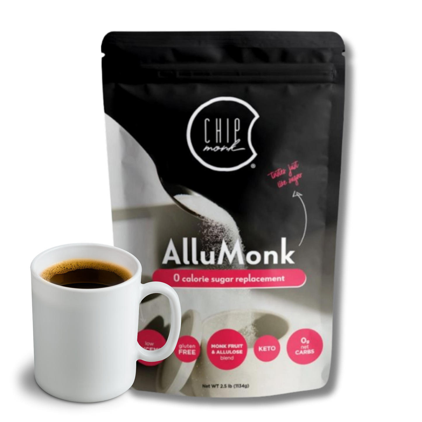 AlluMonk – Substituto de Açúcar 1:1 (Alulose + Monk Fruit)