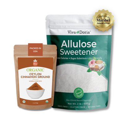 Alulose 907gr + Canela Ceylon ( Ceilão) 113gr
