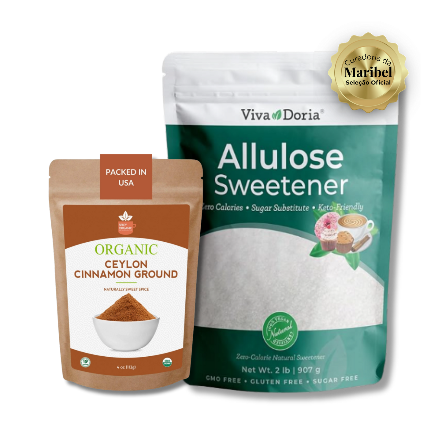 Alulose 907gr + Canela Ceylon ( Ceilão) 113gr