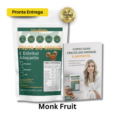 ALULOSE muito cara? Monk Fruit & Eritritol VitalWe – Adoçante Natural 500g