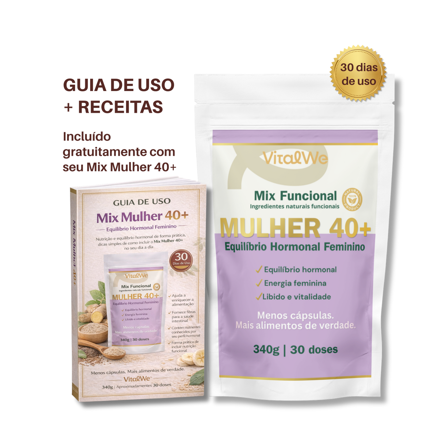 Mix Mulher 40+ VitalWe™ – Suporte Nutricional ao Equilíbrio Feminino