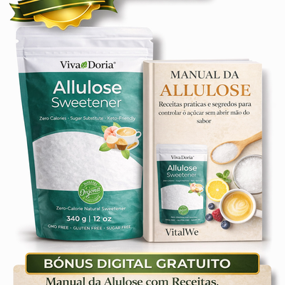 Alulose – Açúcar Raro com Sabor Real, Zero Calorias e Ação Metabólica (340g)