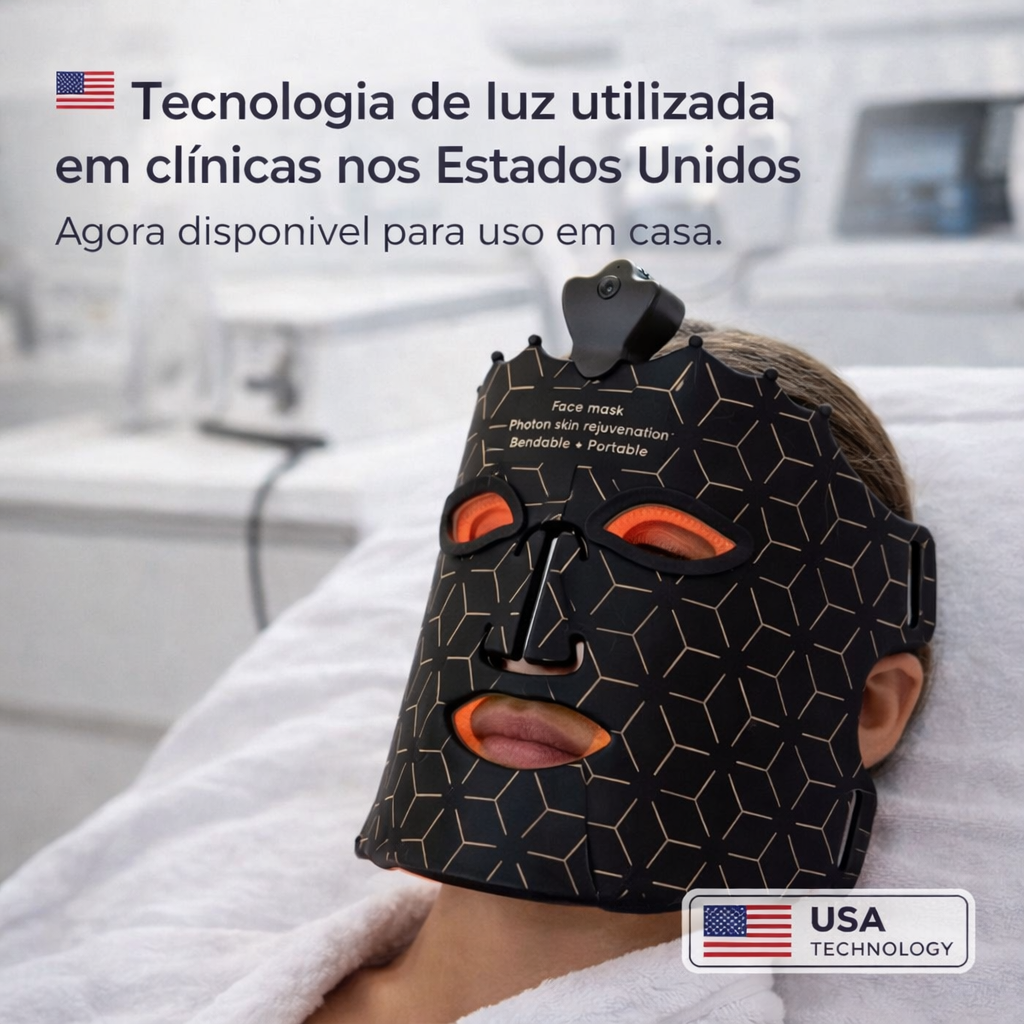 Máscara LED Facial Essencial – Cuidados de Pele em Casa