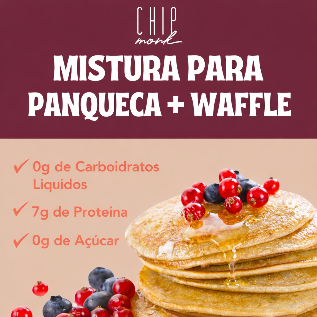 Mistura Americana para Panqueca & Waffle Sem Açúcar com Alulose