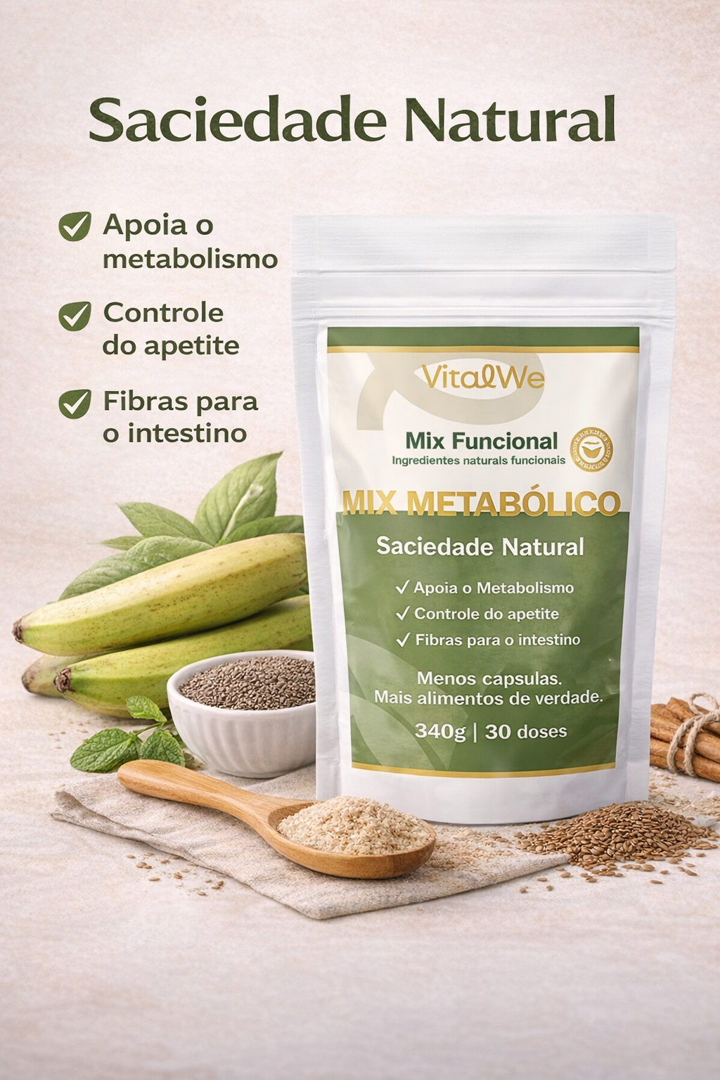 Mix Metabólico VitalWe™ – Saciedade Natural e Apoio ao Metabolismo