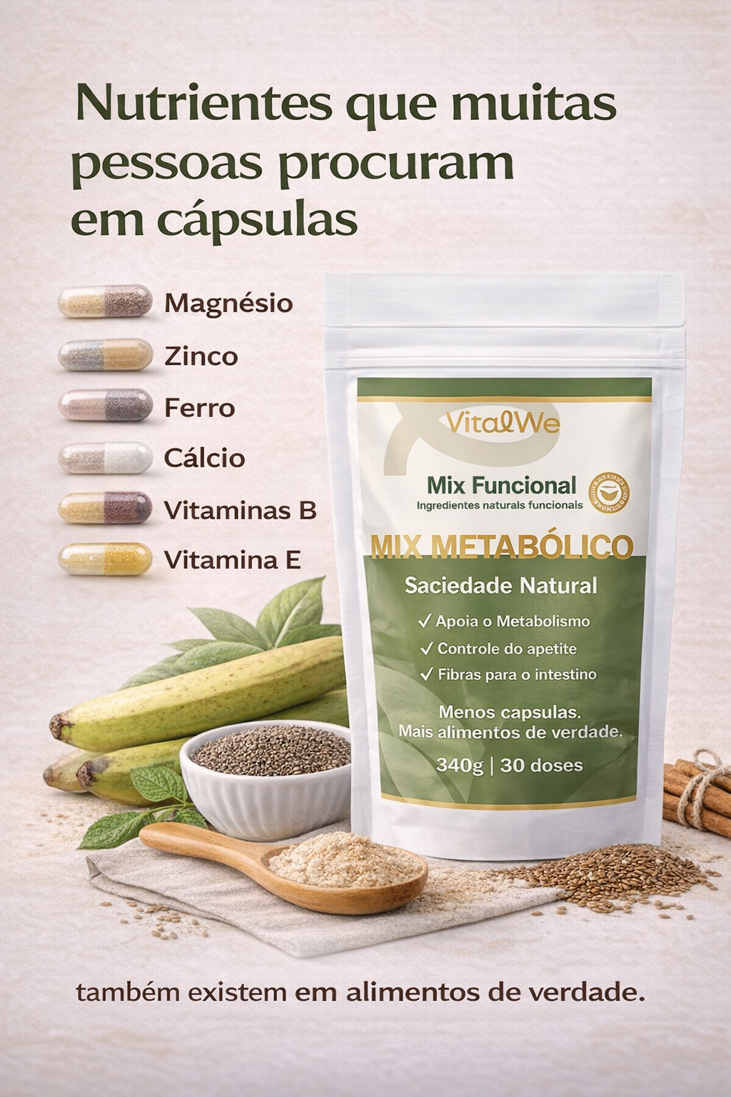 Mix Metabólico VitalWe™ – Saciedade Natural e Apoio ao Metabolismo
