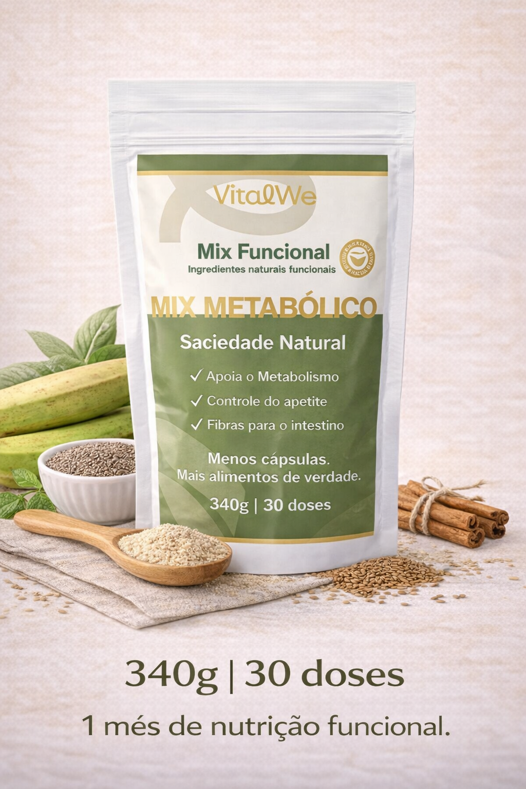Mix Metabólico VitalWe™ – Saciedade Natural e Apoio ao Metabolismo