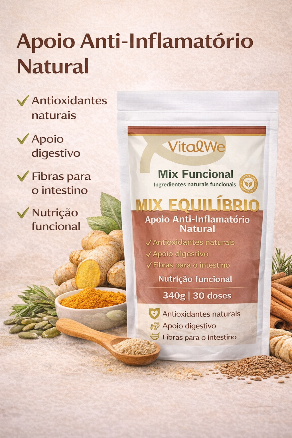 Mix Equilíbrio VitalWe™ – Suporte Nutricional Anti-inflamatório