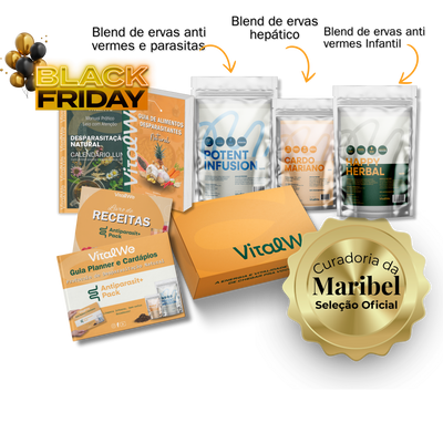 Kit de Desparasitacão Natural  - Blend Antiparasitario Adulto + Blend Hepatico + Blend  Antiparasitario  Infantil