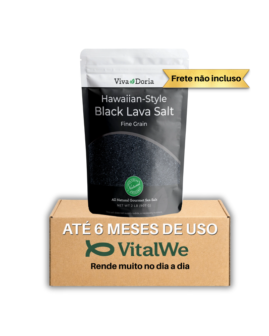 Sal Negro Vulcânico do Havaí (Black Lava Salt) – Seleção VitalWe