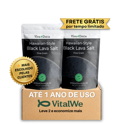 Sal Negro Vulcânico do Havaí (Black Lava Salt) – Seleção VitalWe