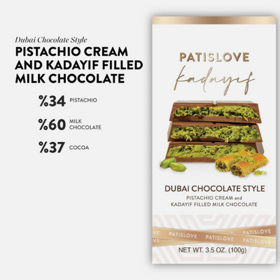 Kit 2 Chocolates Premium Dubai – Pistache & Kadaif (100g cada) – Edição Limitadíssima