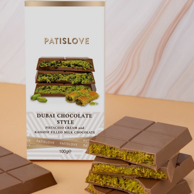 Kit 2 Chocolates Premium Dubai – Pistache & Kadaif (100g cada) – Edição Limitadíssima