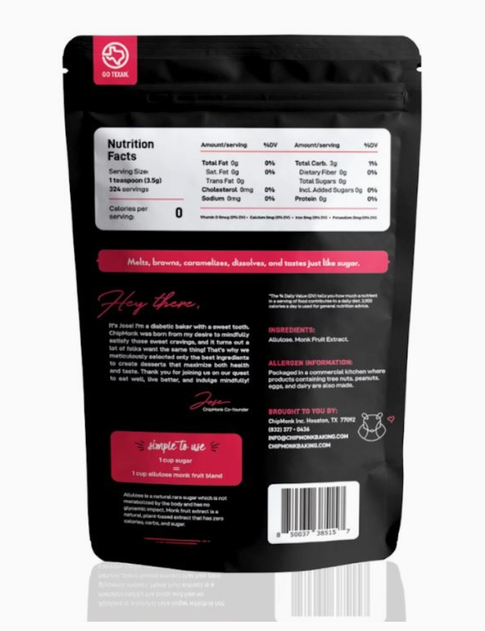 AlluMonk – Substituto de Açúcar 1:1 (Alulose + Monk Fruit)