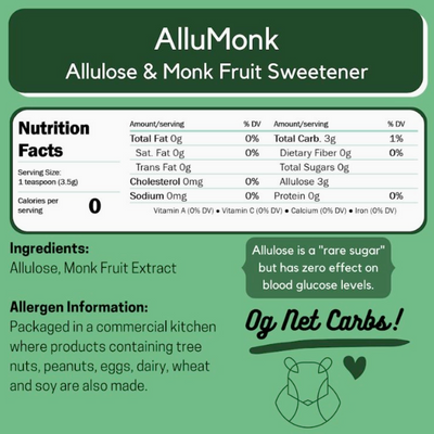 AlluMonk – Substituto de Açúcar 1:1 (Alulose + Monk Fruit)