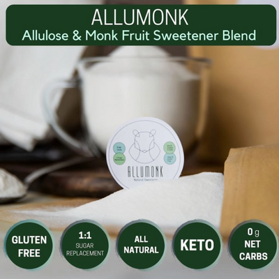 AlluMonk – Substituto de Açúcar 1:1 (Alulose + Monk Fruit)