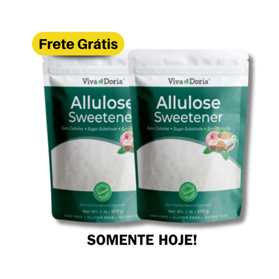Alulose – Açúcar Raro Funcional com Zero Calorias e Ação Metabólica - 2 pacotes de 907g(cada)