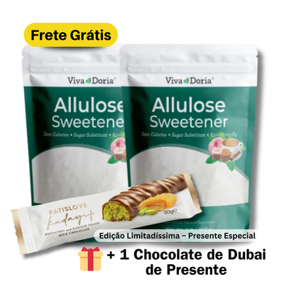 Alulose VitalWe – Açúcar Raro com Sabor Real, Zero Calorias e Ação Metabólica- 2 pacotes de 907g(cada)