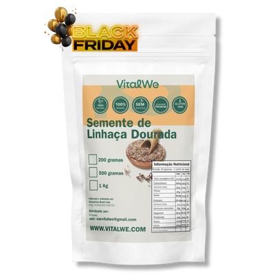 Semente de Linhaça Dourada 500g  Vitalwe