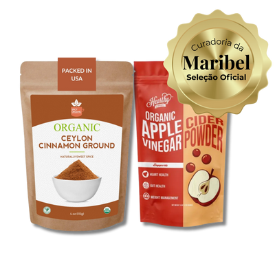 Kit Metabólico Essencial – Canela de Ceilão + Vinagre de Maçã em Pó | VitalWe