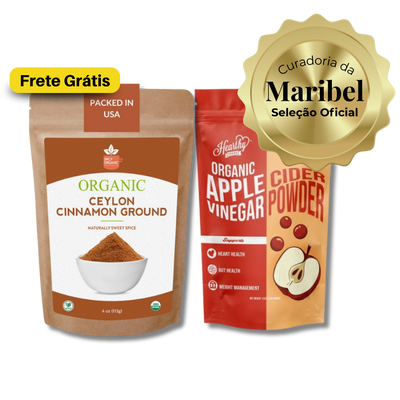 Kit Metabólico Essencial – Canela de Ceilão + Vinagre de Maçã em Pó | VitalWe