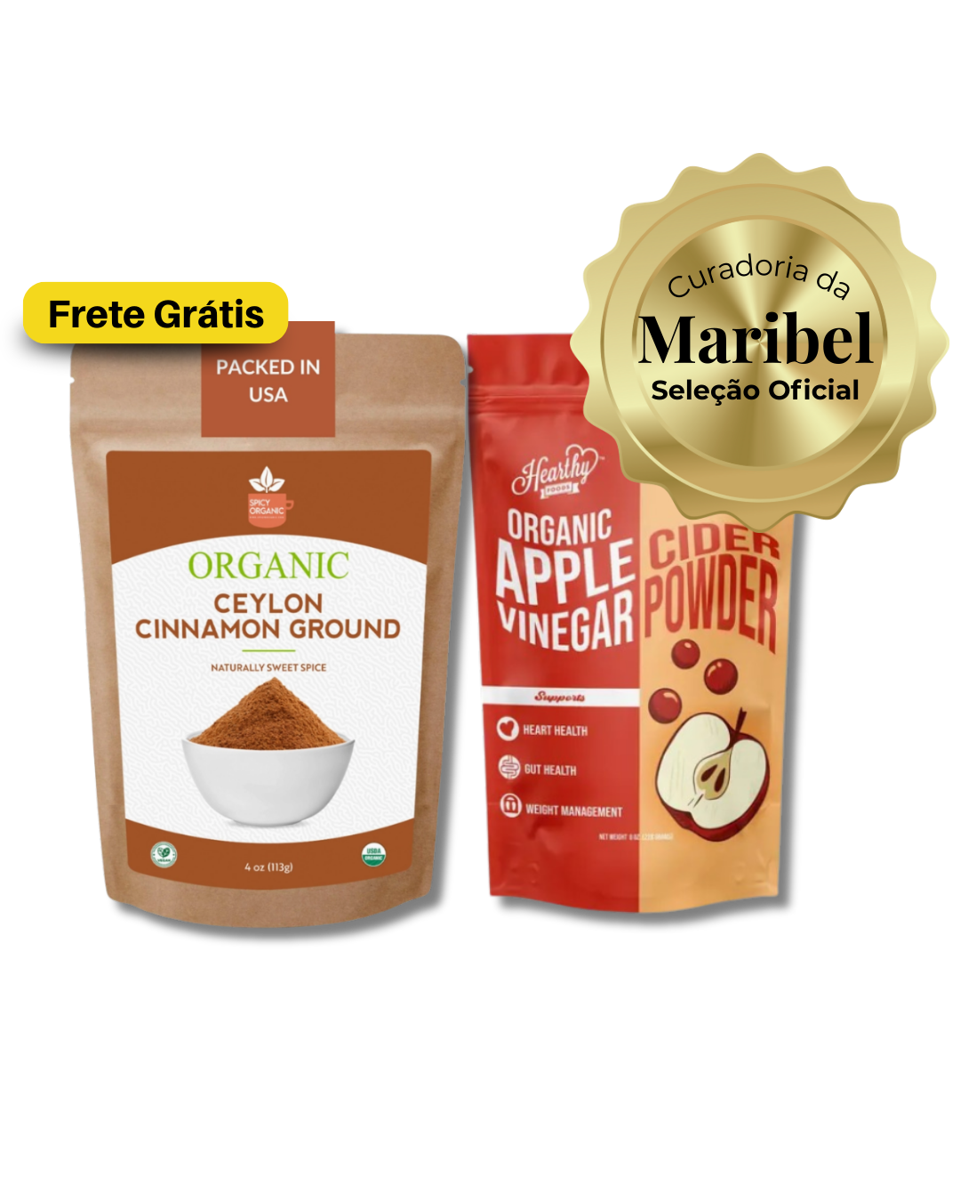 Kit Metabólico Essencial – Canela de Ceilão + Vinagre de Maçã em Pó | VitalWe