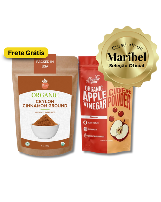 Kit Metabólico Essencial – Canela de Ceilão + Vinagre de Maçã em Pó | VitalWe