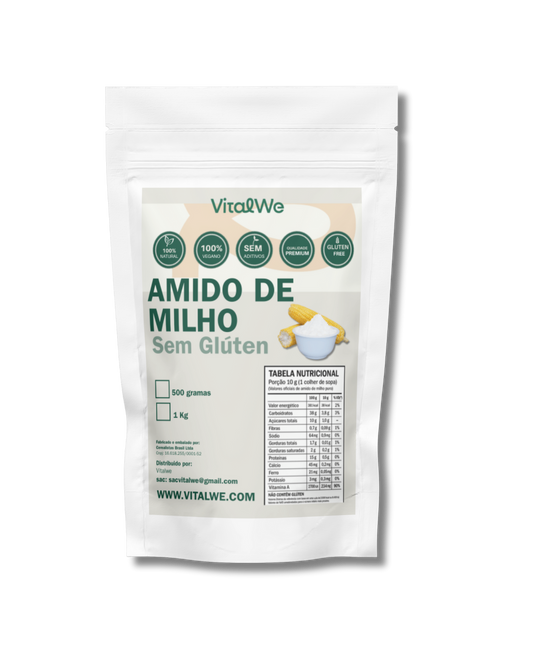 Amido de Milho Sem Glúten 1kg Vitalwe